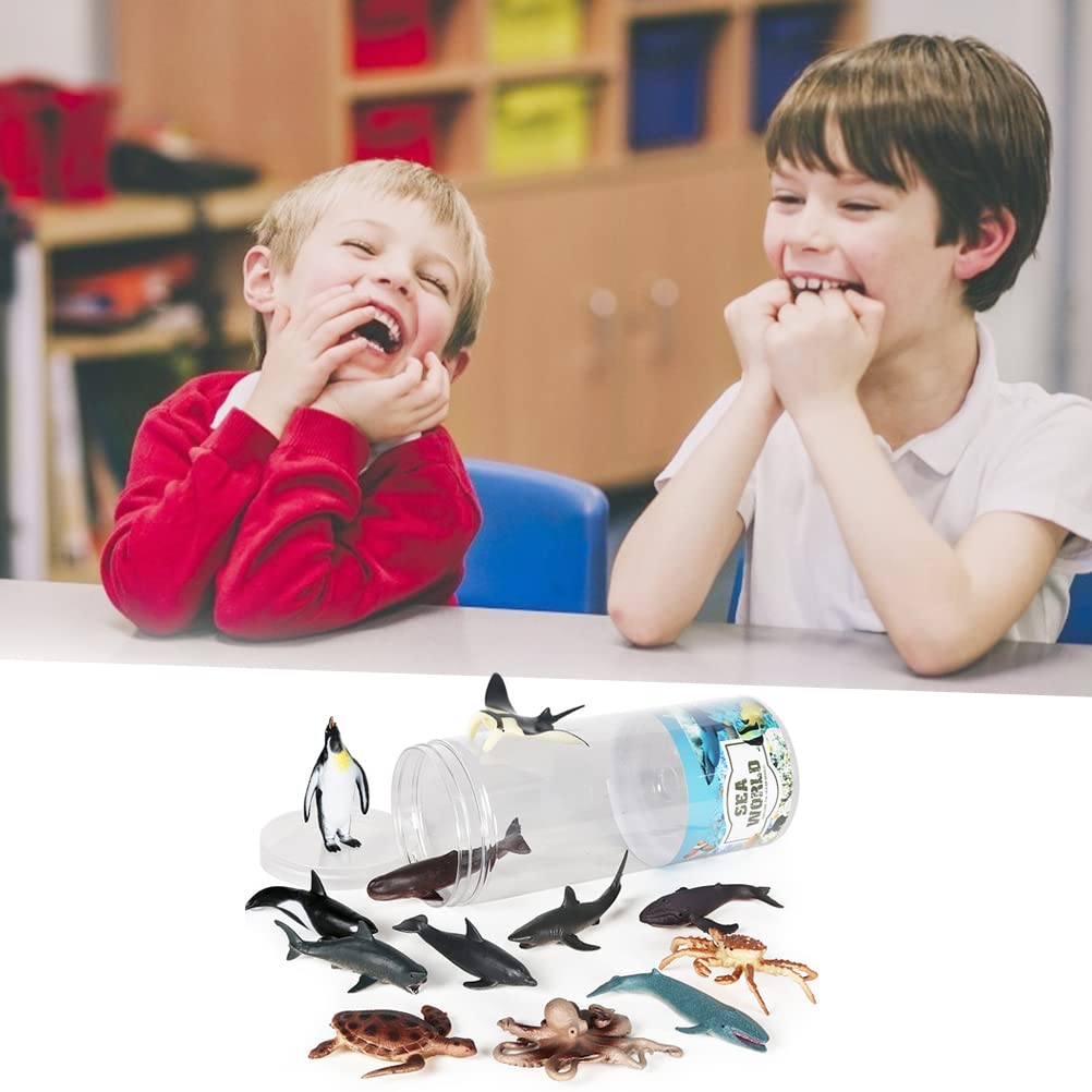 WEITAPYT 12er Set Meerestier-Figuren - Realistische Ozean-Tiere Für Spiel & Deko