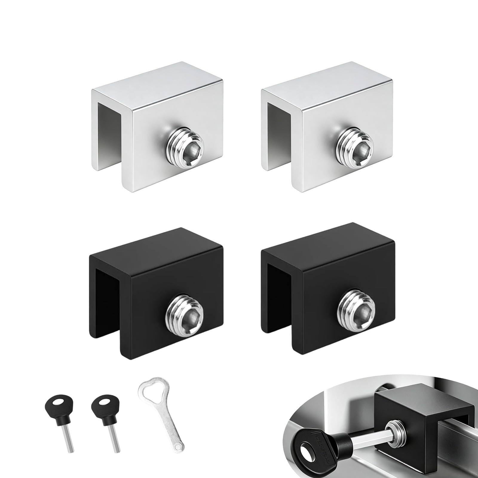 Cerraduras corredizas de ventana con tope de 10 mm ajustable para protección infantil