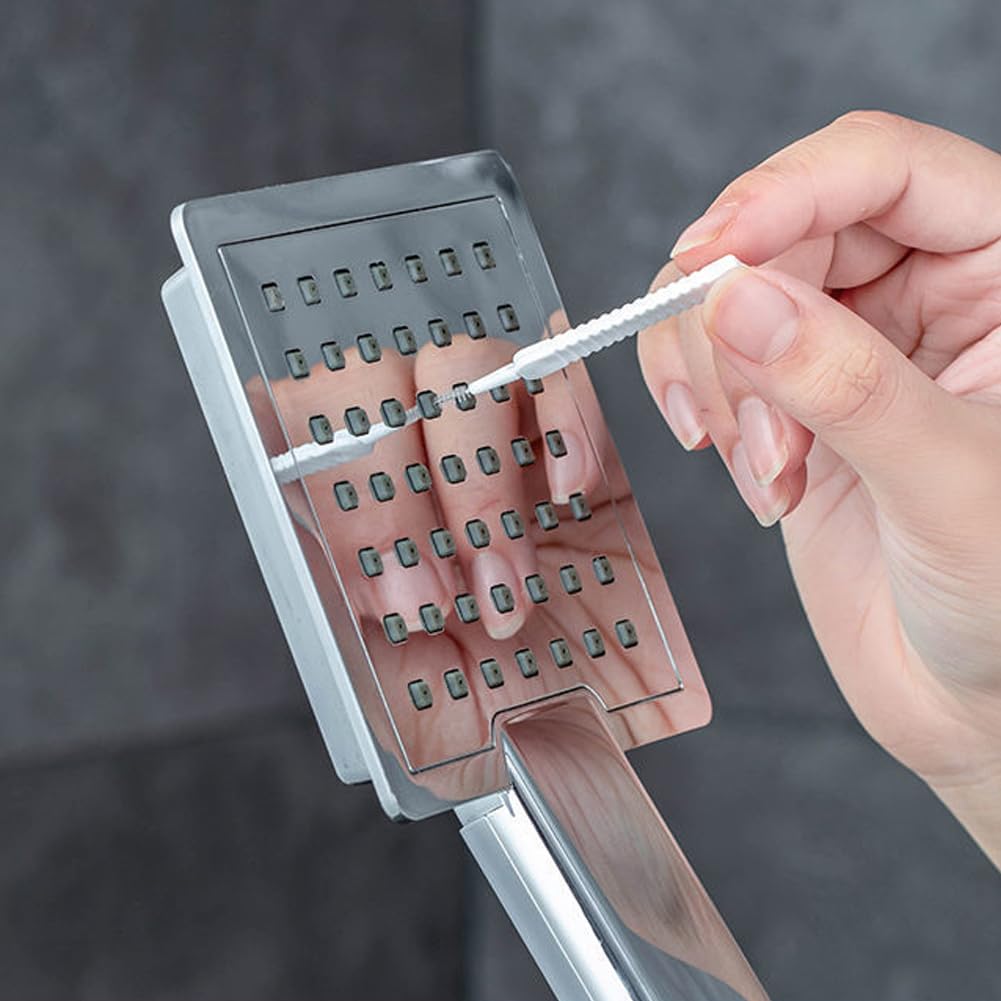 Hodaqe Polypropylene Handle Shower Head Cleaning Brush for Small Hole,Multifunctional Shower Head Cleaner Tool Anti Showerhead Cleaning Brushes Picks for Household Bathroom (20 Pcs) - Image 3 thumbnail