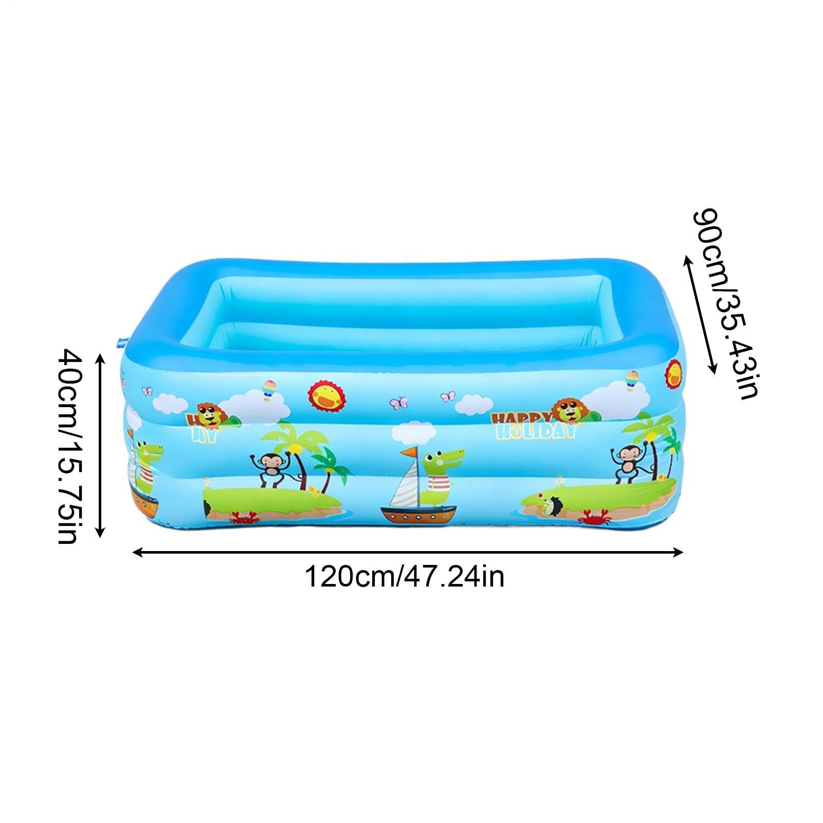 Piscina Hinchable Infantil | Resistente a Rayos UV, Grande, portátil y Plegable | Piscina Hinchable de Verano para Niños | para Clima Caluroso Jardín Patio Césped Parque Acuático y