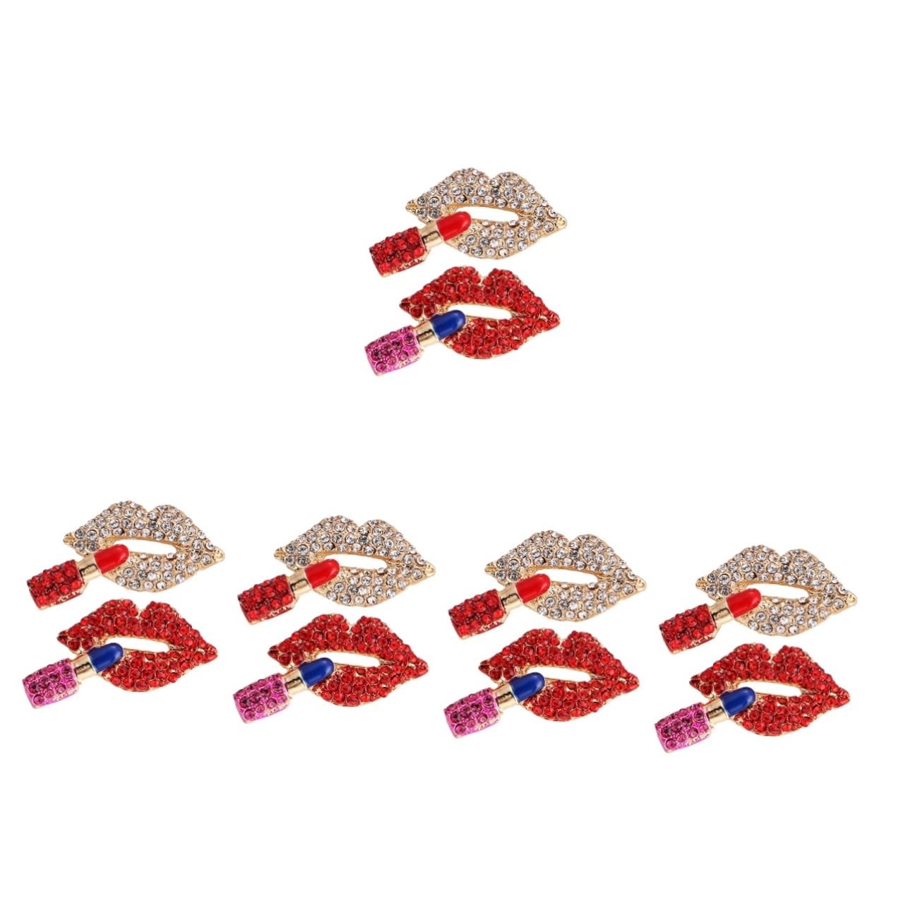 4 Piezas Broche De Labios Pin De Solapa De Ropa Bufanda Pin Broche De Sombrero e De Ropa e De Labios De Bloqueo e Para Sombrero De Solapa De