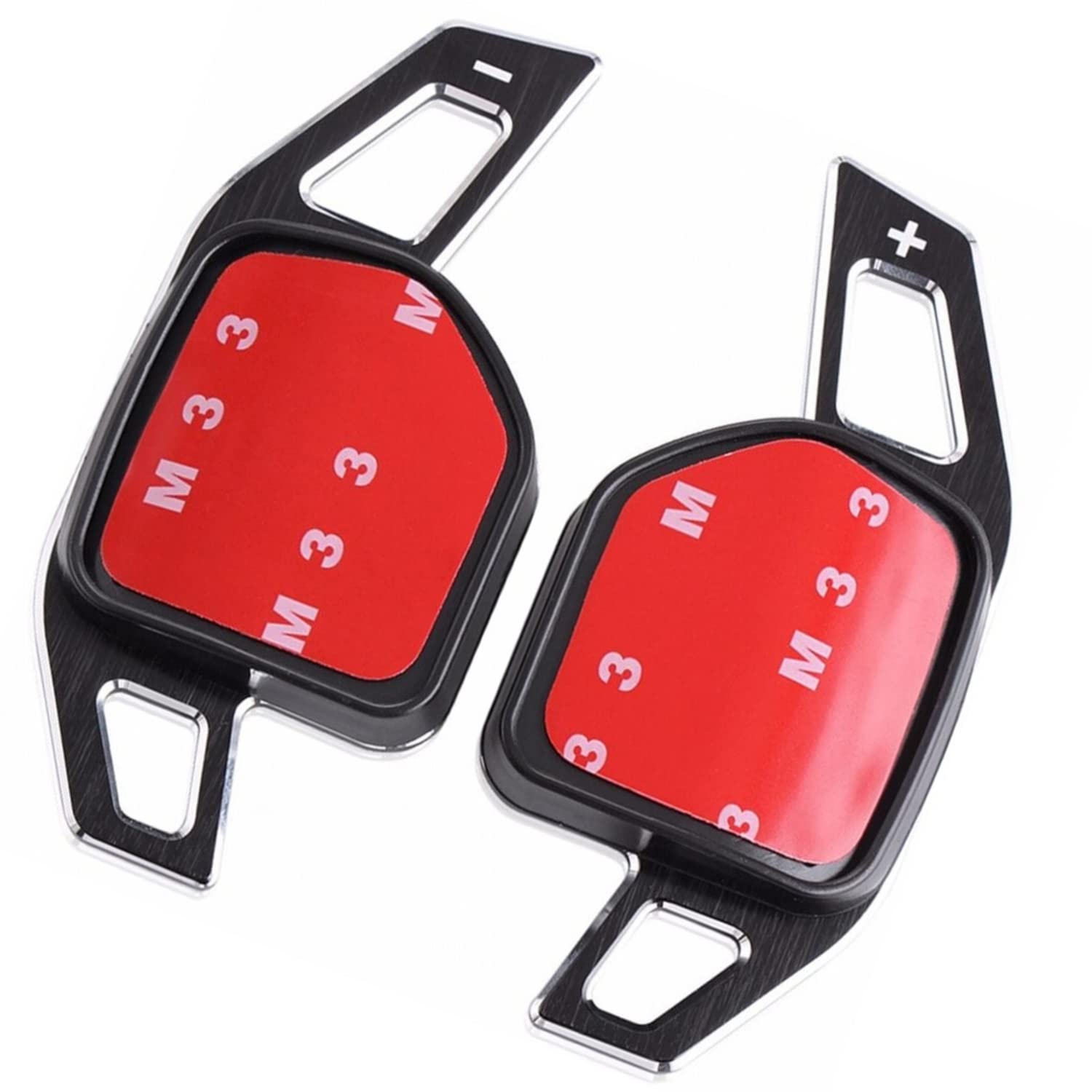 Overdrive-Racing Schaltwippen Verlängerung Kompatibel mit Audi A3 S3 RS3 A4 S4 A5 S5 RS5 A6 S6 RS6 A8 S8 R8 Q5 Q7 TT S RS DSG S-Tronic Typ-B Alu Schwarz Shift Paddles Shifter Extensions Lenkrad