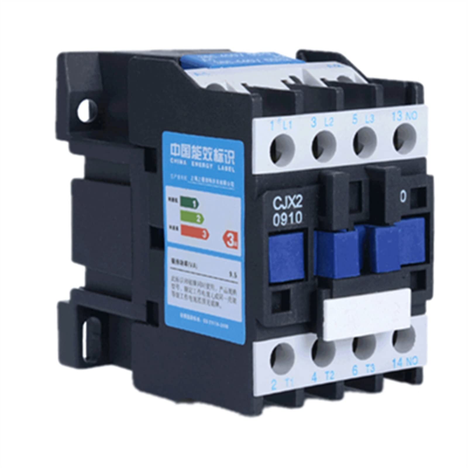 Contacteur AC 220V triphasé avec contact auxiliaire 1NO montage sur rail