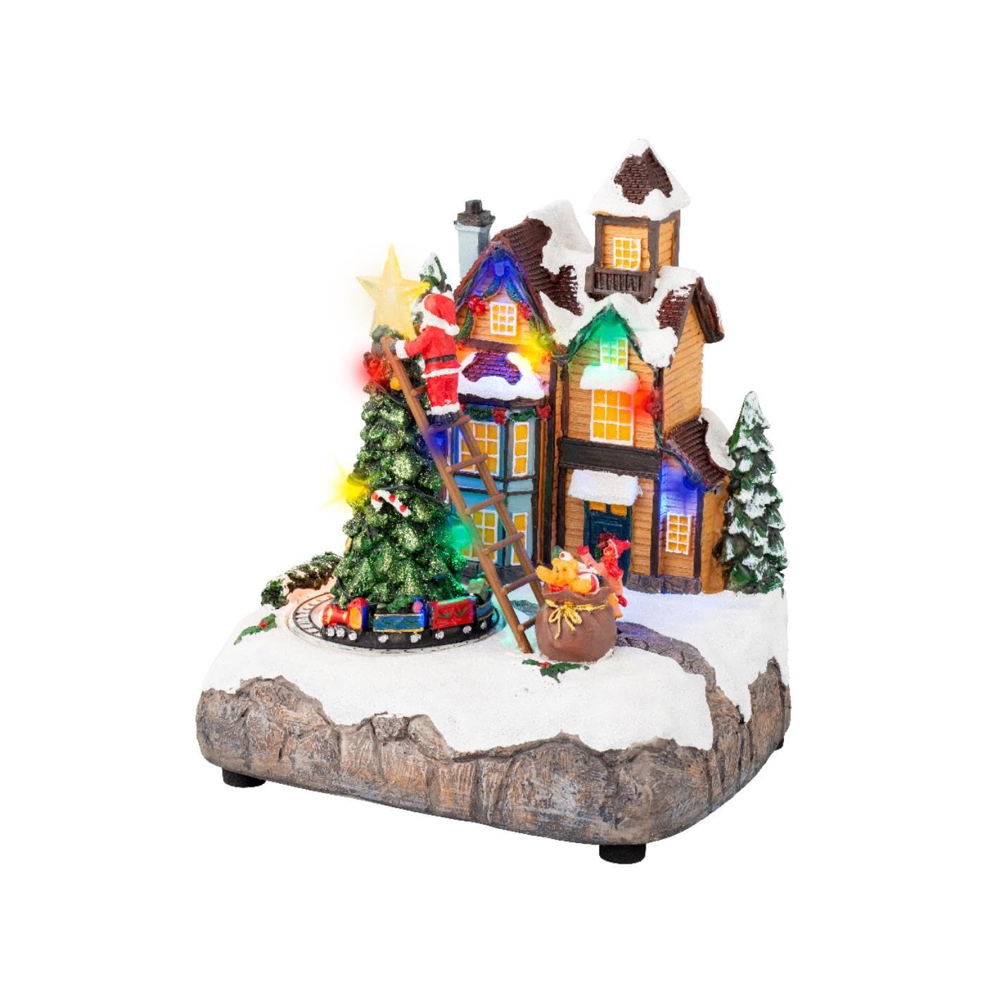 Lumineo Decoración navideña LED para árbol de Navidad, 16 x 19 x 22 cm, polirresina.