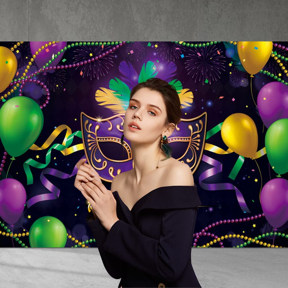 Mardi Gras Carnival in New Orleans background with Carnival mask. Mardi Gras ref