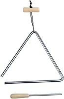 Vista 1 de Instrumento musical del triángulo de 7 pulgadas, campana de acero de la percusión del triángulo con el delantero