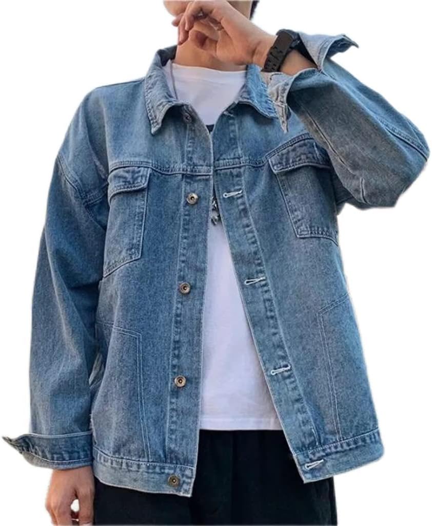 Hole Spring Jacket Denim Men's Korean Version Trend All-match Handsome(3XL code)