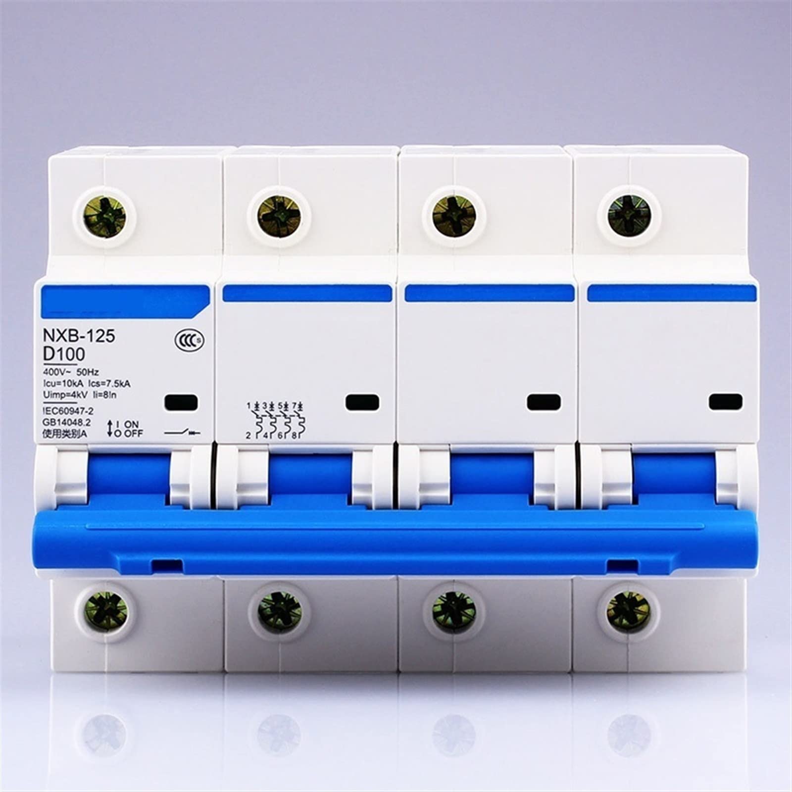 NVSFZGIYG NXB-125 4P AC 230/400V Type D Air Switch D63 80 100 125A DZ47 Latest Model Short Circuit Protector 1Pcs(25v)