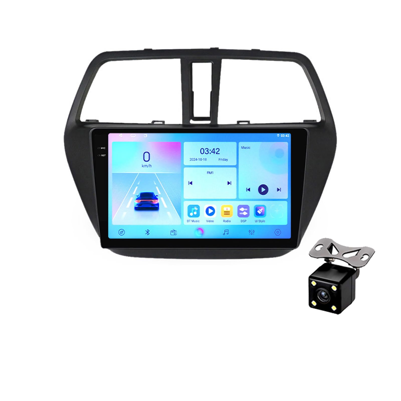 Android 14 Autoradio per Suzuki S-Cross 2012-2016 Navigazione GPS e Bluetooth Touchscreen da 10 Pollici con WiFi FM/RDS Radio AUX-in+Telecamera per Retromarcia