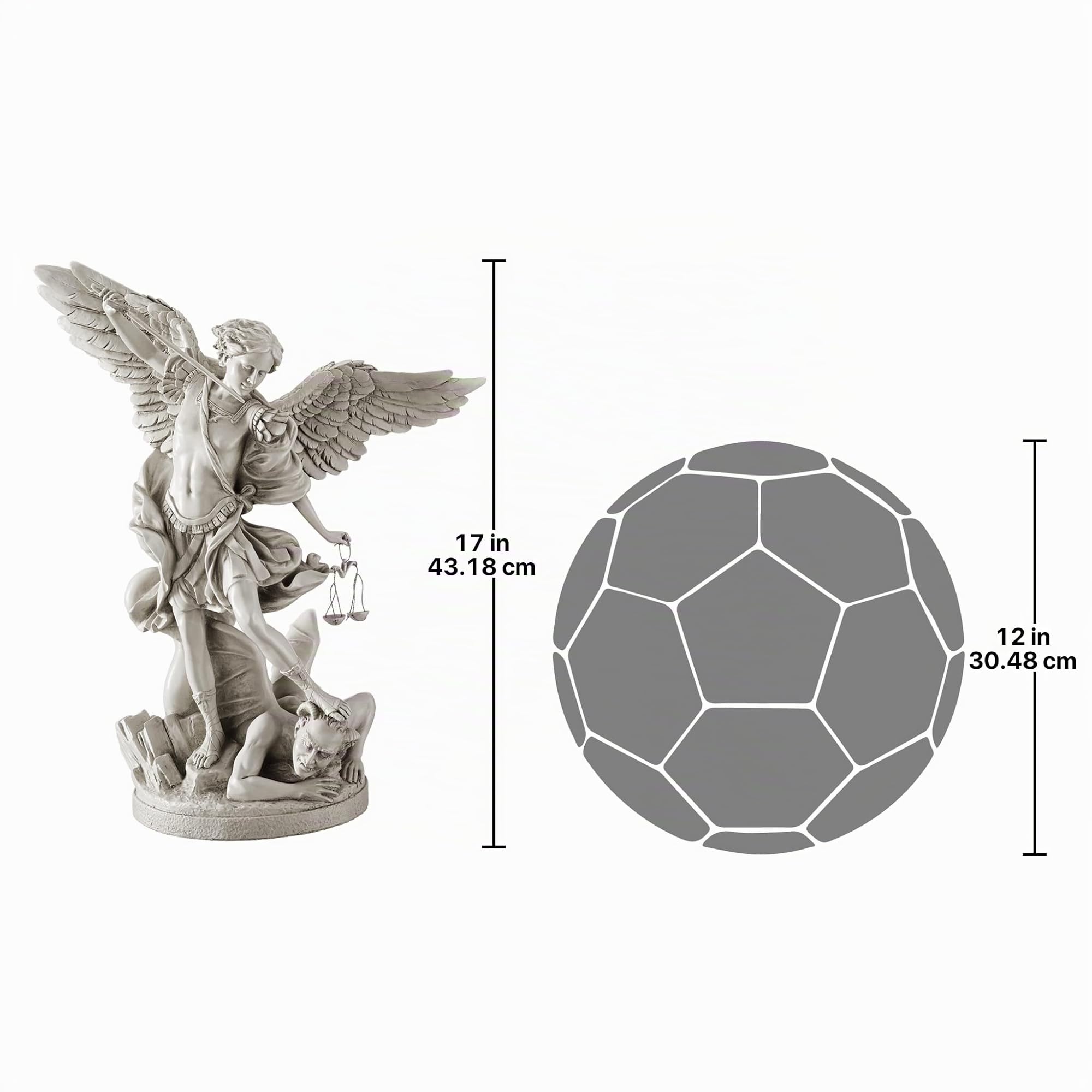 Design Toscano EU1850 Collection de Statues de l’Archange Saint Michel/Galerie Blanc Cassé 19 x 37 x 43 cm