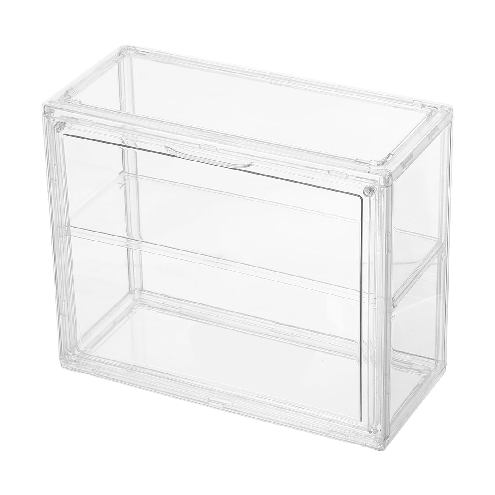 GARVALON Doppelte Acryl Vitrine für Modellautos 27X22X12cm Transparente Aufbewahrungsbox mit Wand und Tischmontage Staubgeschütztes Display für Sammler und Modellbau
