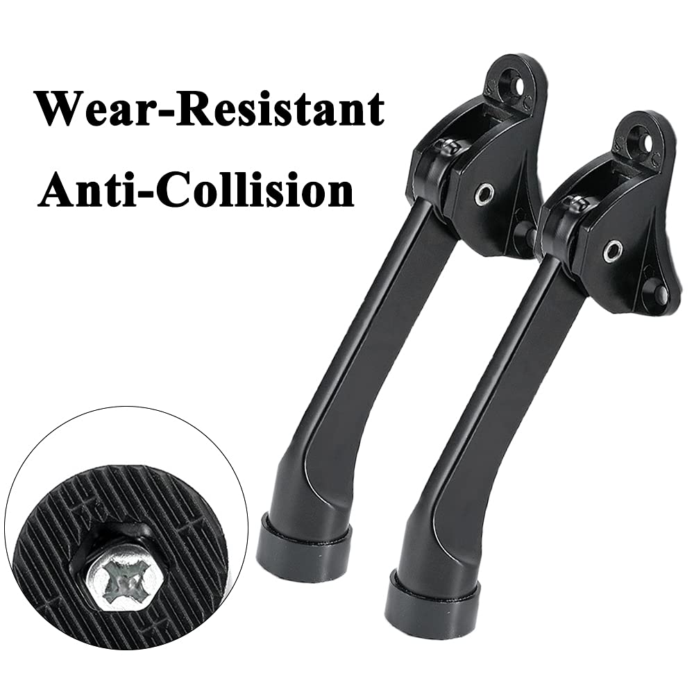Screw Door Stop Zinc Alloy Kick Down Door Stop Heavy Metal Hands Free Door Stopper with Rubber Feet for Garage Gate Office Home - Image 4