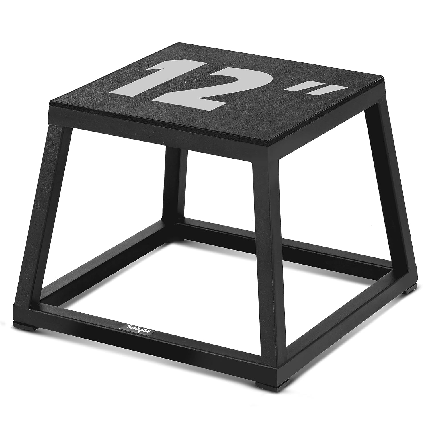 Metal Plyometric Box 12 Inch for Jump Training, Heavy Duty Steel Plyo Box with Anti-Slip Surface & Rubber Feet, Gym Step Platform for Box Jumps, Squats, Dips & Home Workout Equipment-image-35