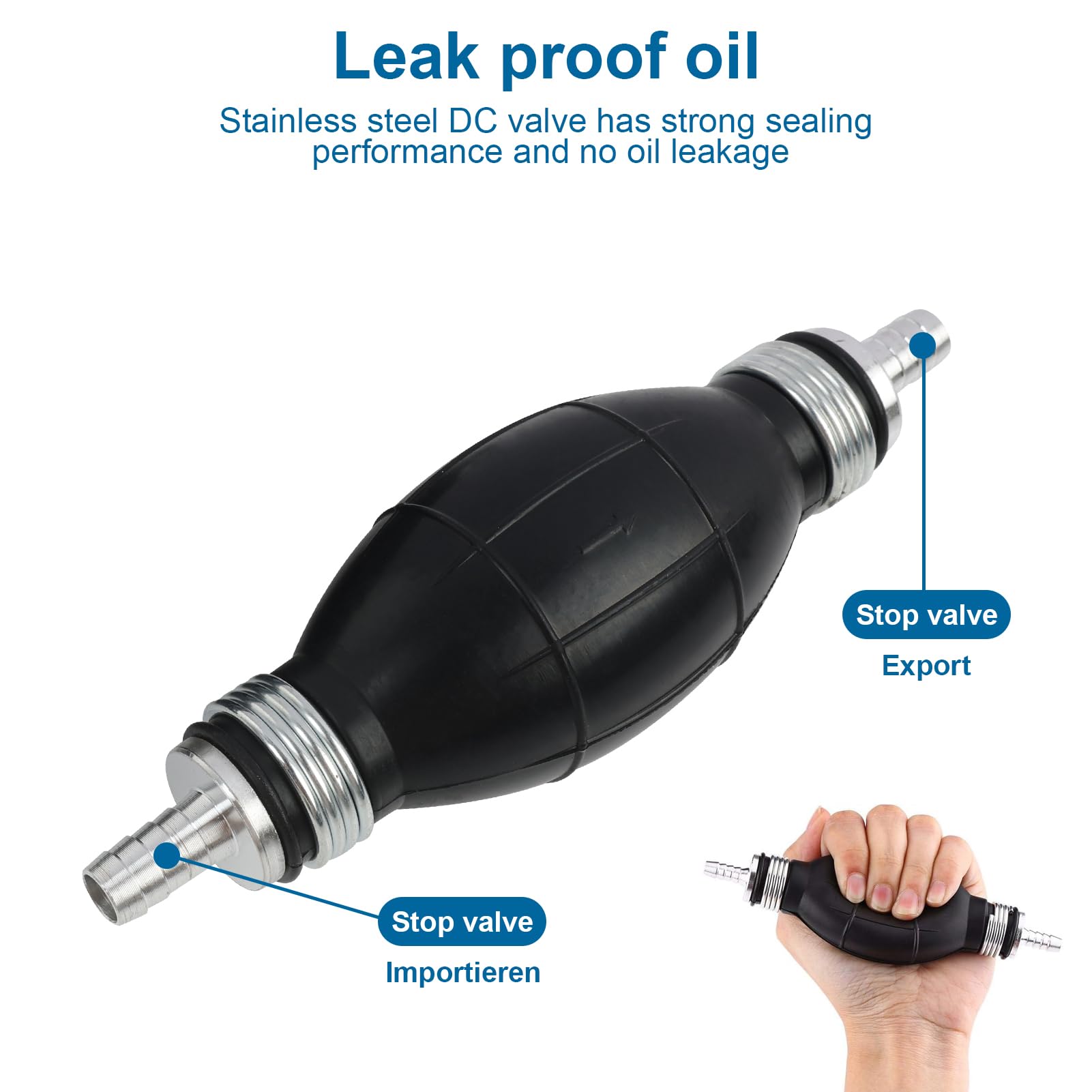 Pompa Manuale Per Trasferimento Carburante SUPVOX – Aspira Olio E Benzina Da 16 Mm Per Auto, Moto, Barca E Motori, Portata Elevata