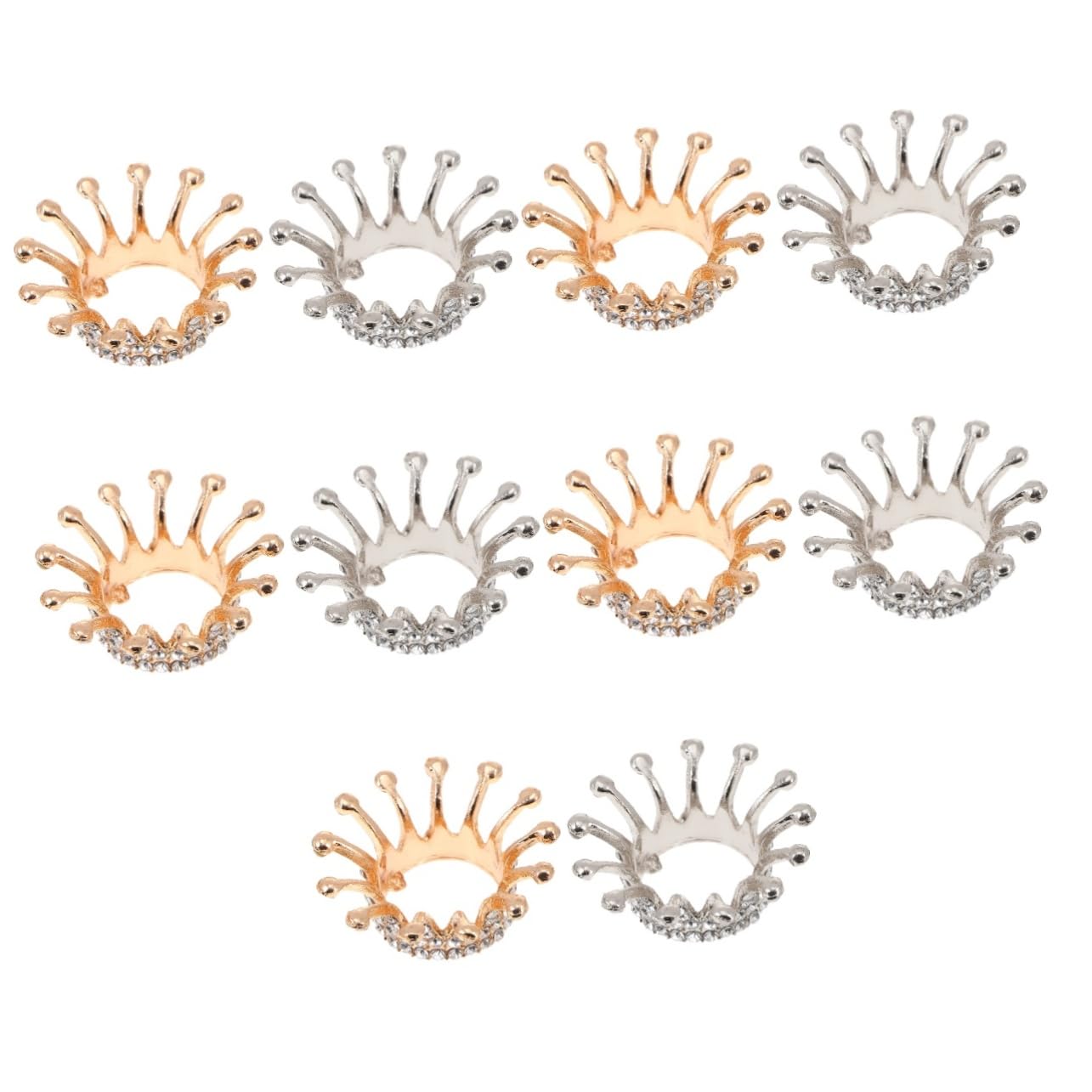 Support de crayon cristal forme de couronne stable pour 5 pinceaux
