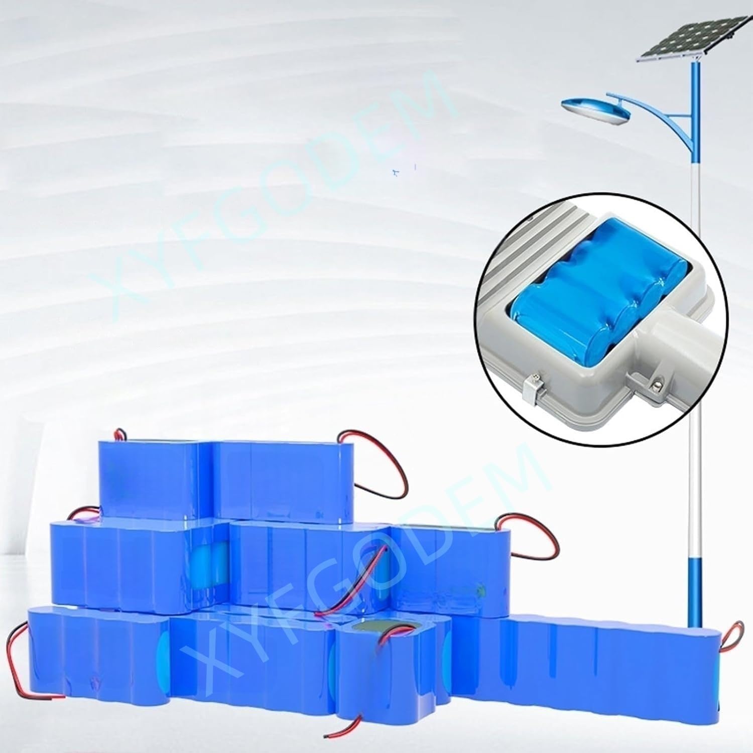 Batteria ricaricabile agli ioni di litio di ricambio 6,4 V Ah 12 18 24 30 LiFePo4 con cavo per giocattoli elettrici, illuminazione solare