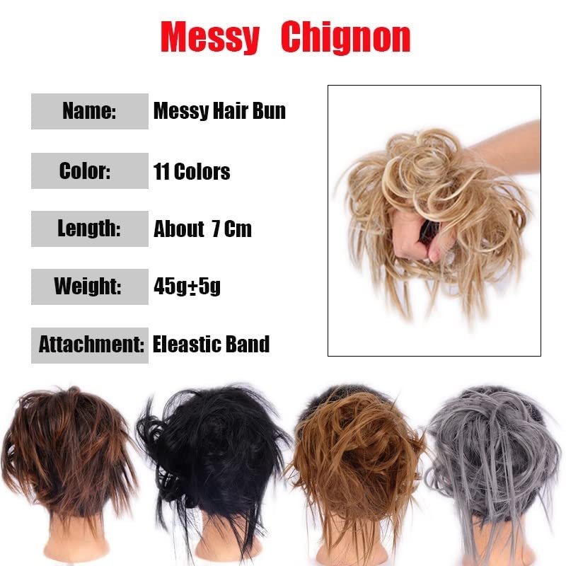 Kok z włosów Syntetyczny kok do przedłużania rozczochrany kok Scrunchie Krótkie proste z elastycznymi gumkami do włosów Updo Treska Odporna na ciepło dla kobiet Przedłużanie włosów w koński ogon