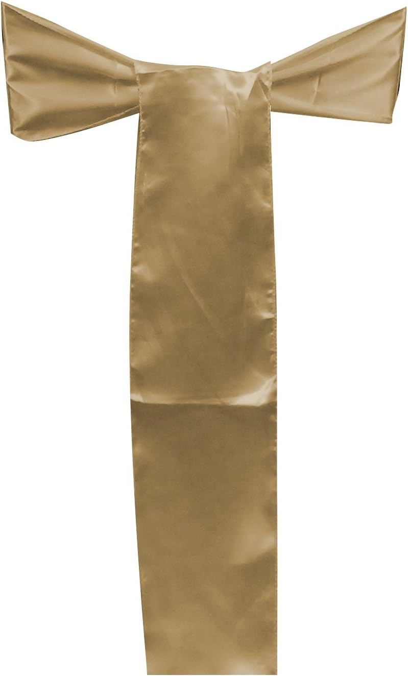 Elina Home Satin 6" x 108" Chair Bow Sash Wedding Banquet