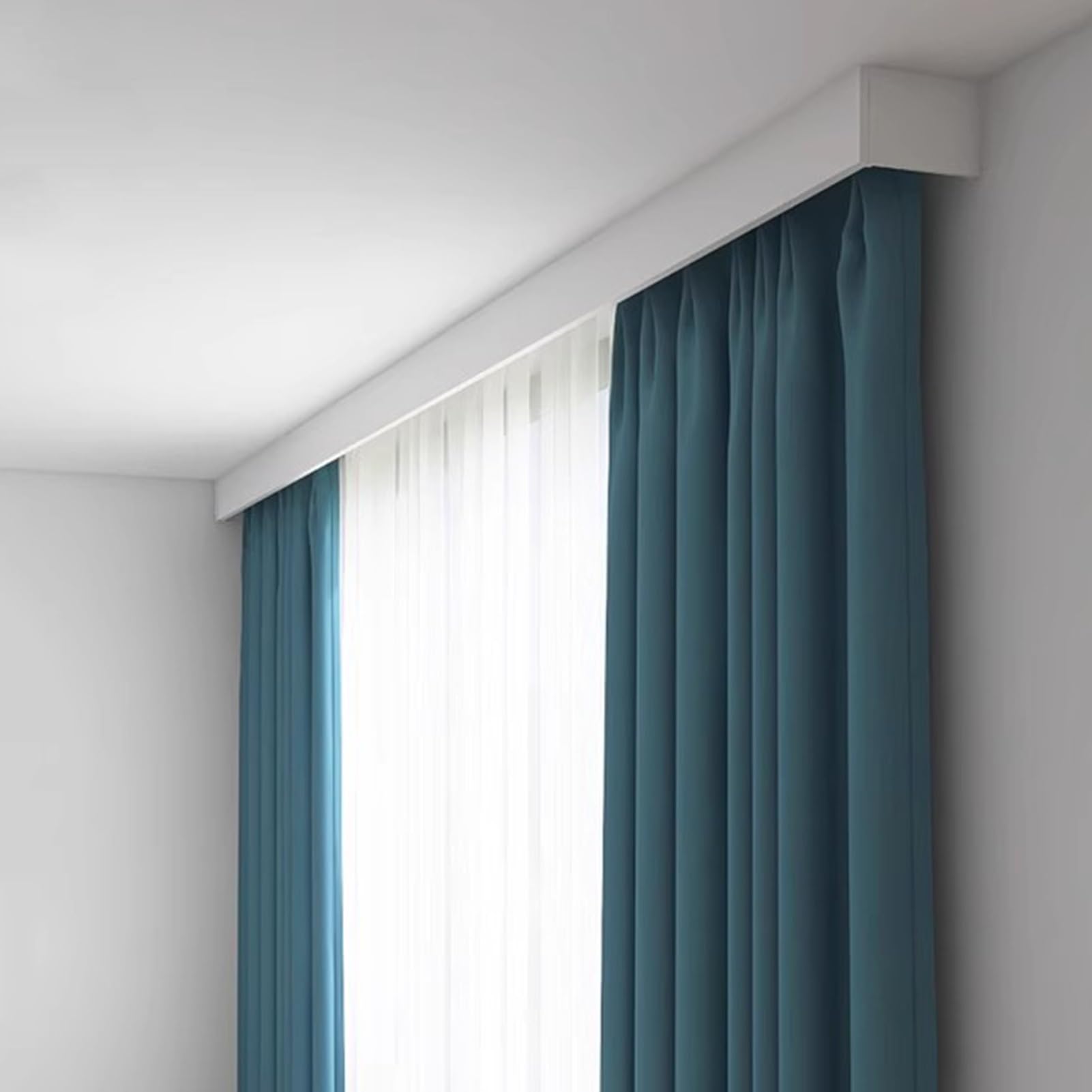 Riel de cortina de techo blanco de 5 m ideal para decorar balcones y salones