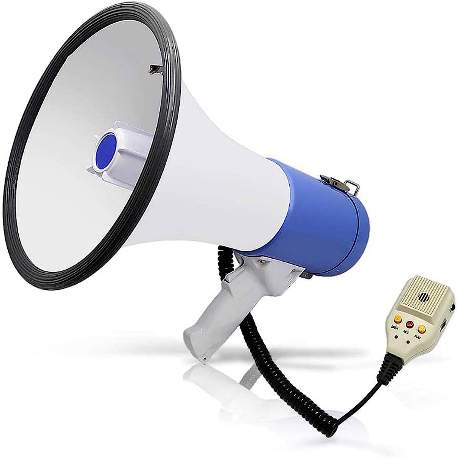 POCHY Moda Megáfono Megáfonos portátiles Megáfono de Mano de Alta Potencia de 50 W con Altavoz de megáfono de Carga de grabación Altavoz de megáfono para Exteriores Bonito