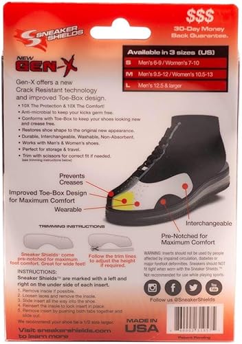 Miniatura 3 de Sneaker Shields (3 pares) La caja original GEN-X "Universal" para evitar arrugas de zapatos (tamaño de EE. UU. 6-15 - SmMedLg)