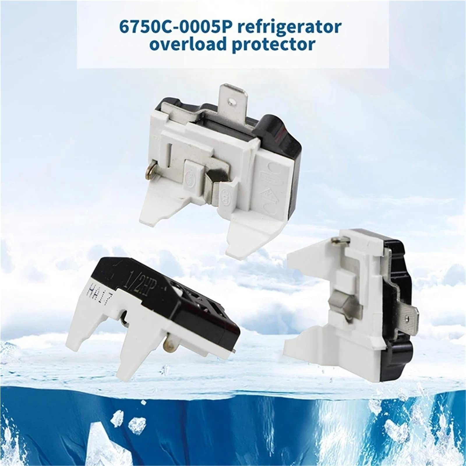 Relé De Arranque PTC For Refrigerador Y Protector Sobrecarga, A99G-8X QP2-4.7 6750C-0005P Piezas Repuesto 1 Pin, Accesorios Profesionales Mantenimiento Eléctrico For Compresores