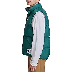 Champion Mens Puffer Vest With Logo