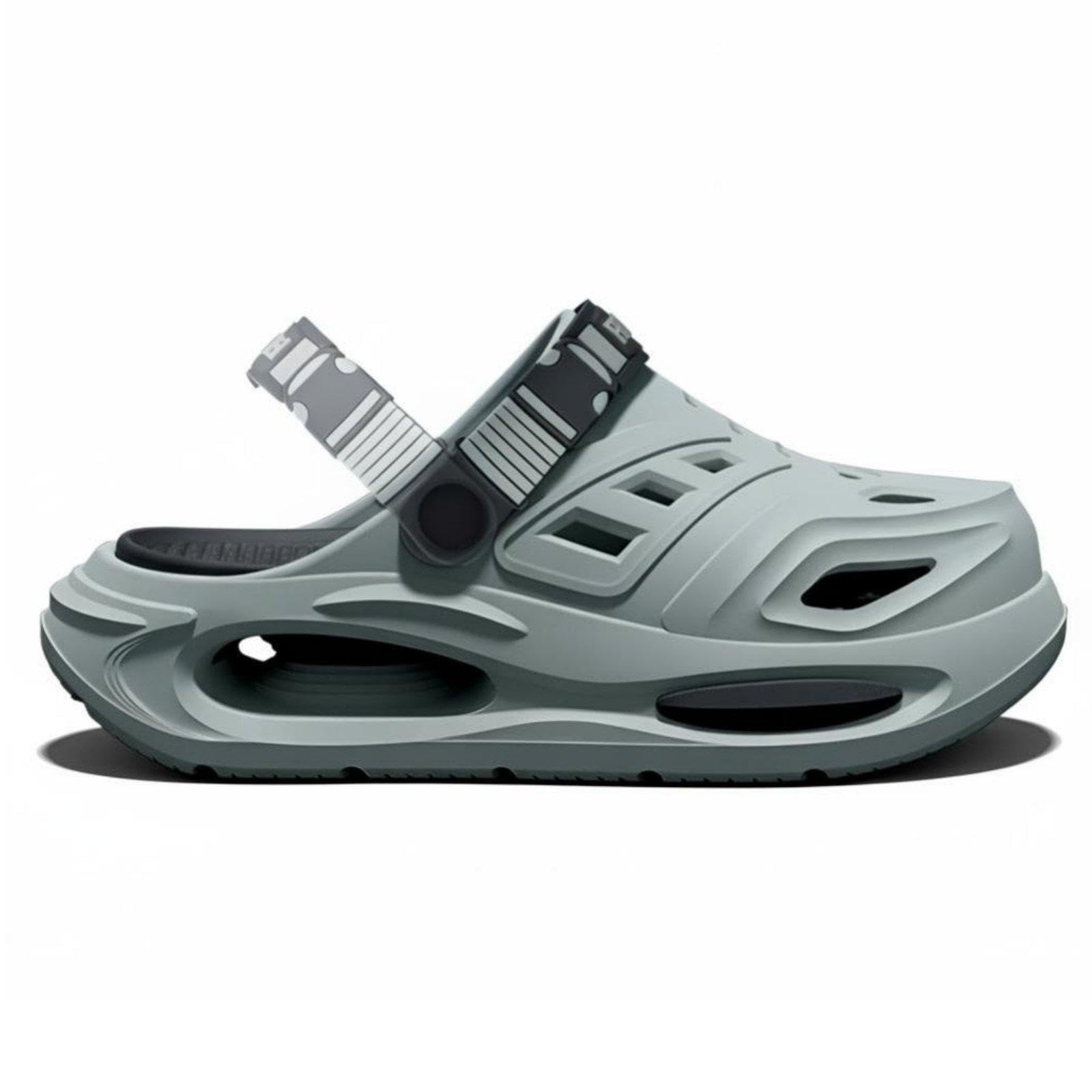 Arch Support Clogs for Men, Summer Slip-On Foam Sandals, Non-Slip, Breathable, Comfortable Gray 44-45-image-42