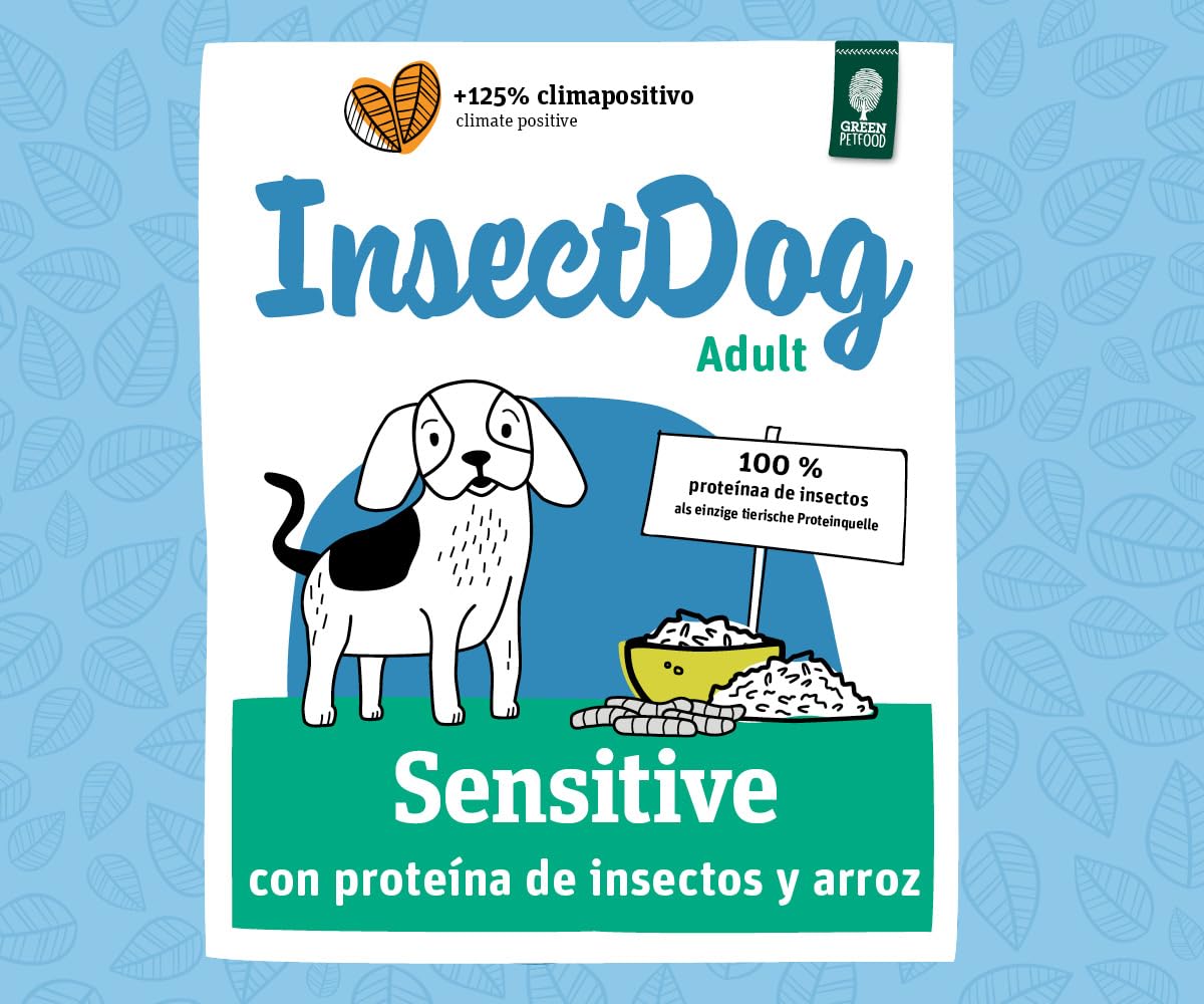 InsectDog Sensitive Adult| Dog food with insects as the only source of animal protein | sustainable dry food for adult dogs | 10 kg (Paquete de 1)