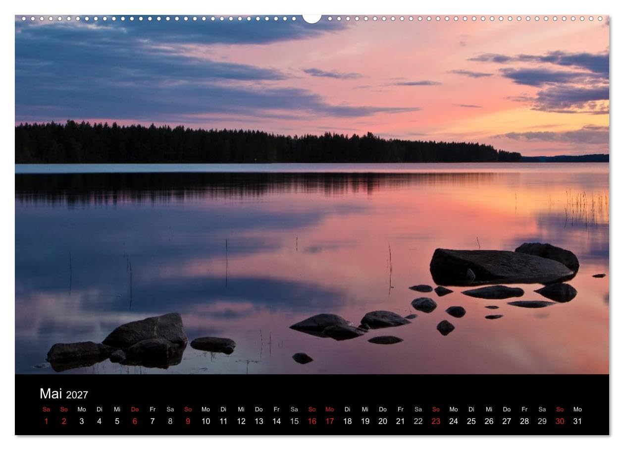 CALVENDO - Lichter des Nordens (Wandkalender 2027 DIN A2 quer), Monatskalender: Skandinaviens Lichterstimmungen