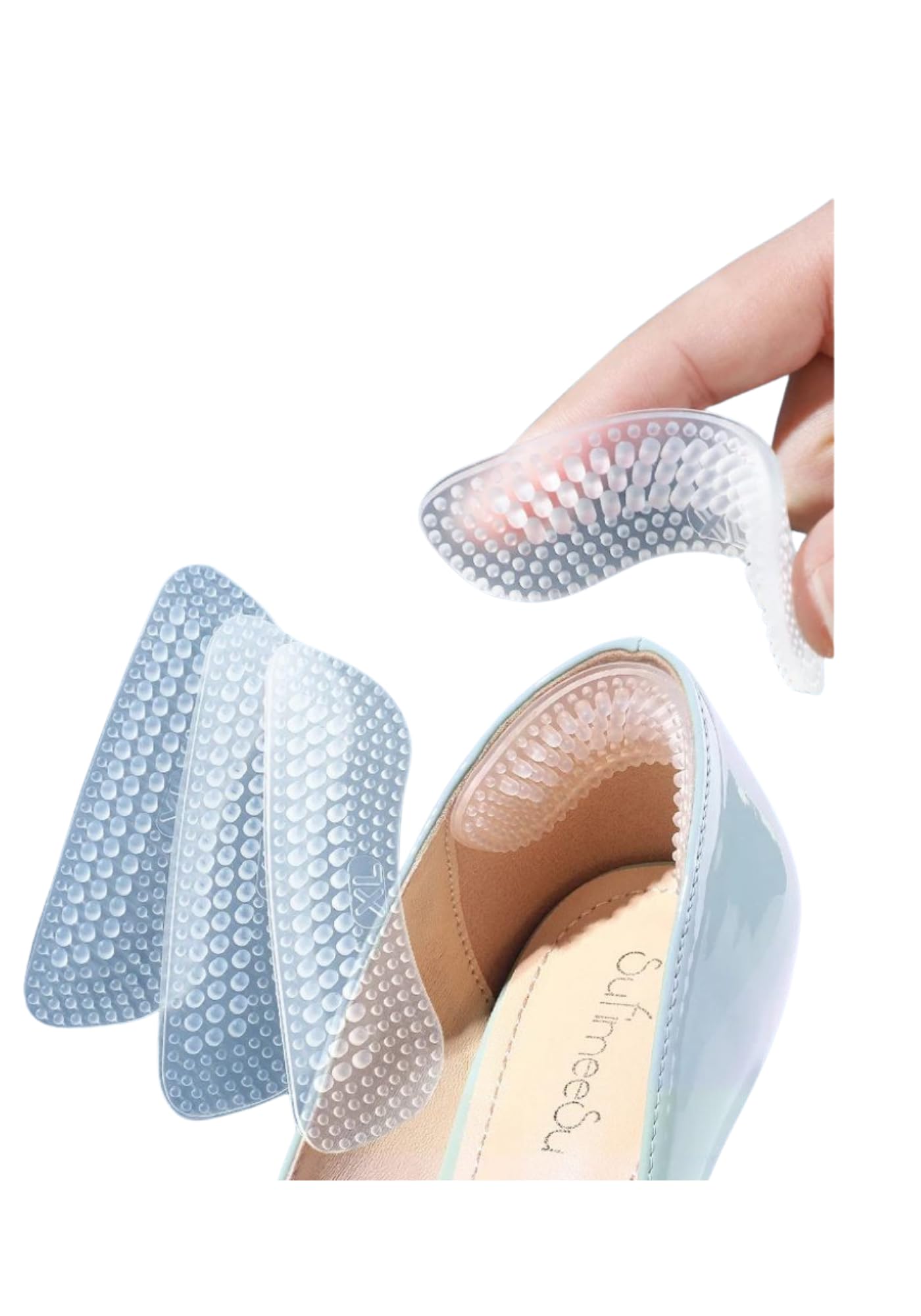 Silicone Gel Heel Cushion Inserts Anti-Slip Blister Protection 1 - Pair-image-20