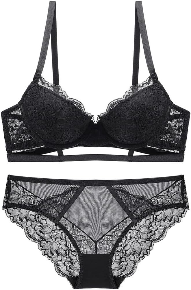 Women's Lace Underwear Women's Small Breast Push-up Bra Strap Design Adjustment Bra Set