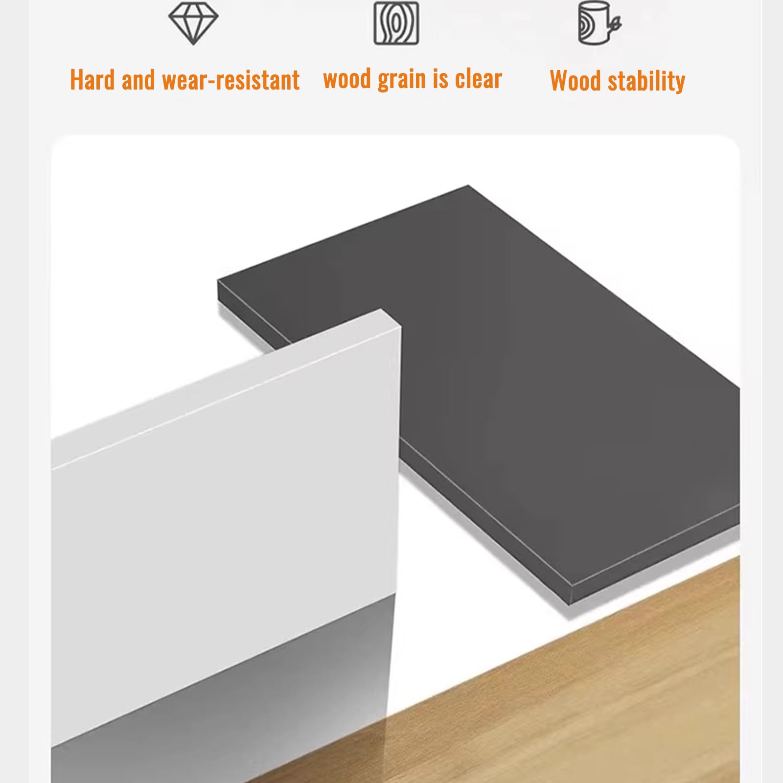 Divisorio indipendente con ripiani portaoggetti, divisorio in legno per decorazione casa e ufficio, scaffale aperto, 120 cm