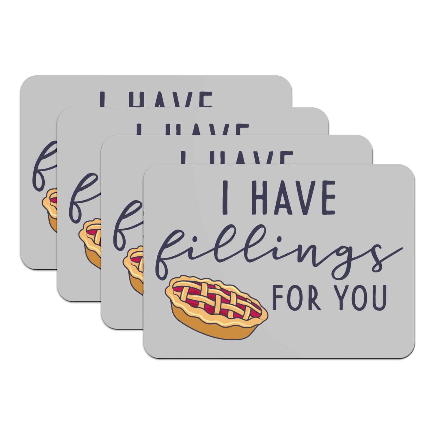 Dessous de table original lot de 4 idee cadeau crémaillère humour nourriture gris