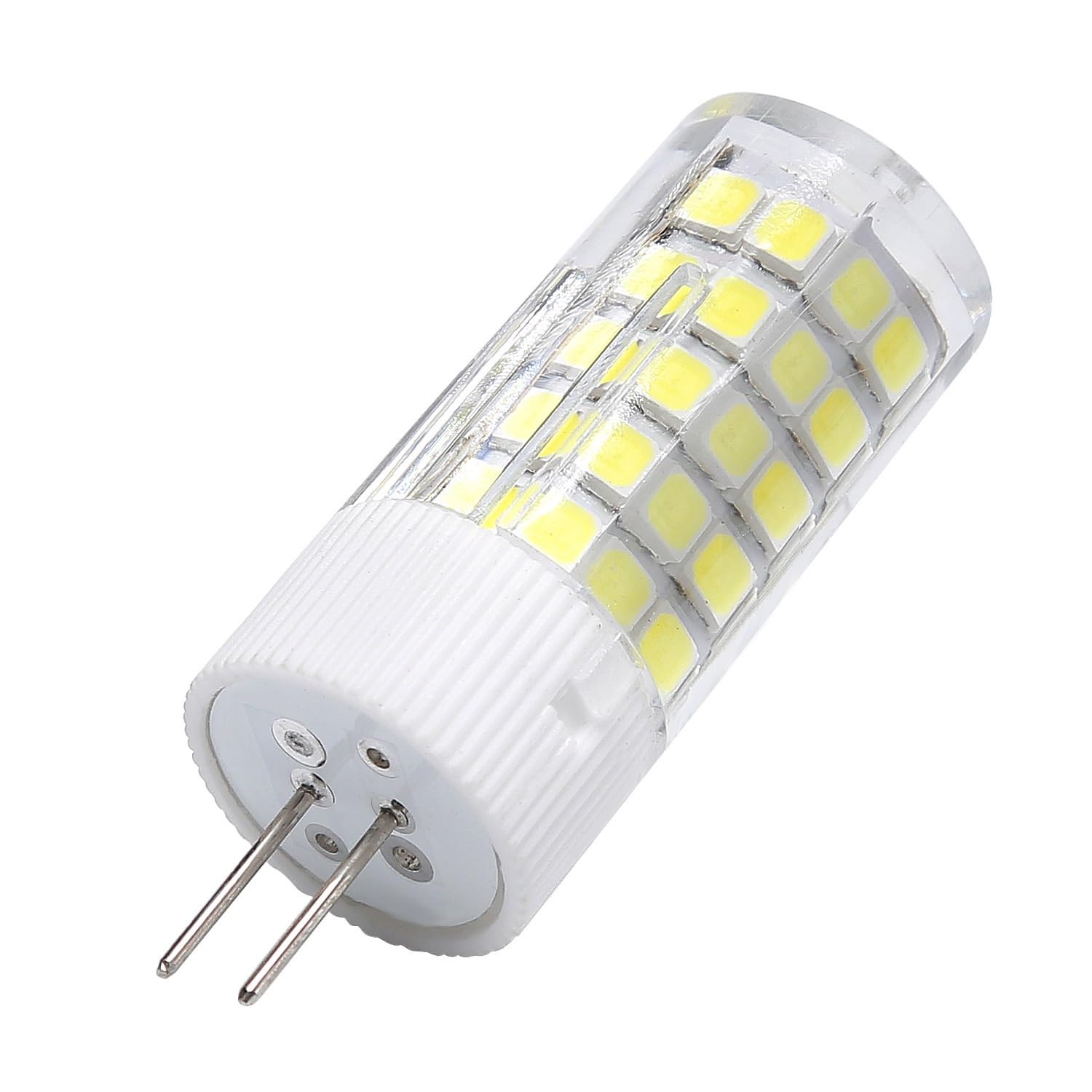 HHF Iluminación del hogar, Paquete de 10 bombillas LED tipo maíz G4/GY6.35 de 7 W/9 W CA/CC de 12 V, 64/78 LED, fuente de luz de cristal brillante(Warm white,G4 7W 64LED-2835)