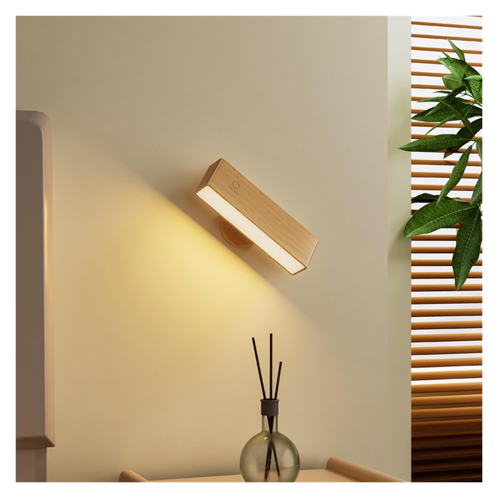 Lampa ścienna LED Przenośna lampka do czytania LED typu C, ładowalna, sterowana dotykiem, naturalna biel, sypialnia balkonu, korytarza