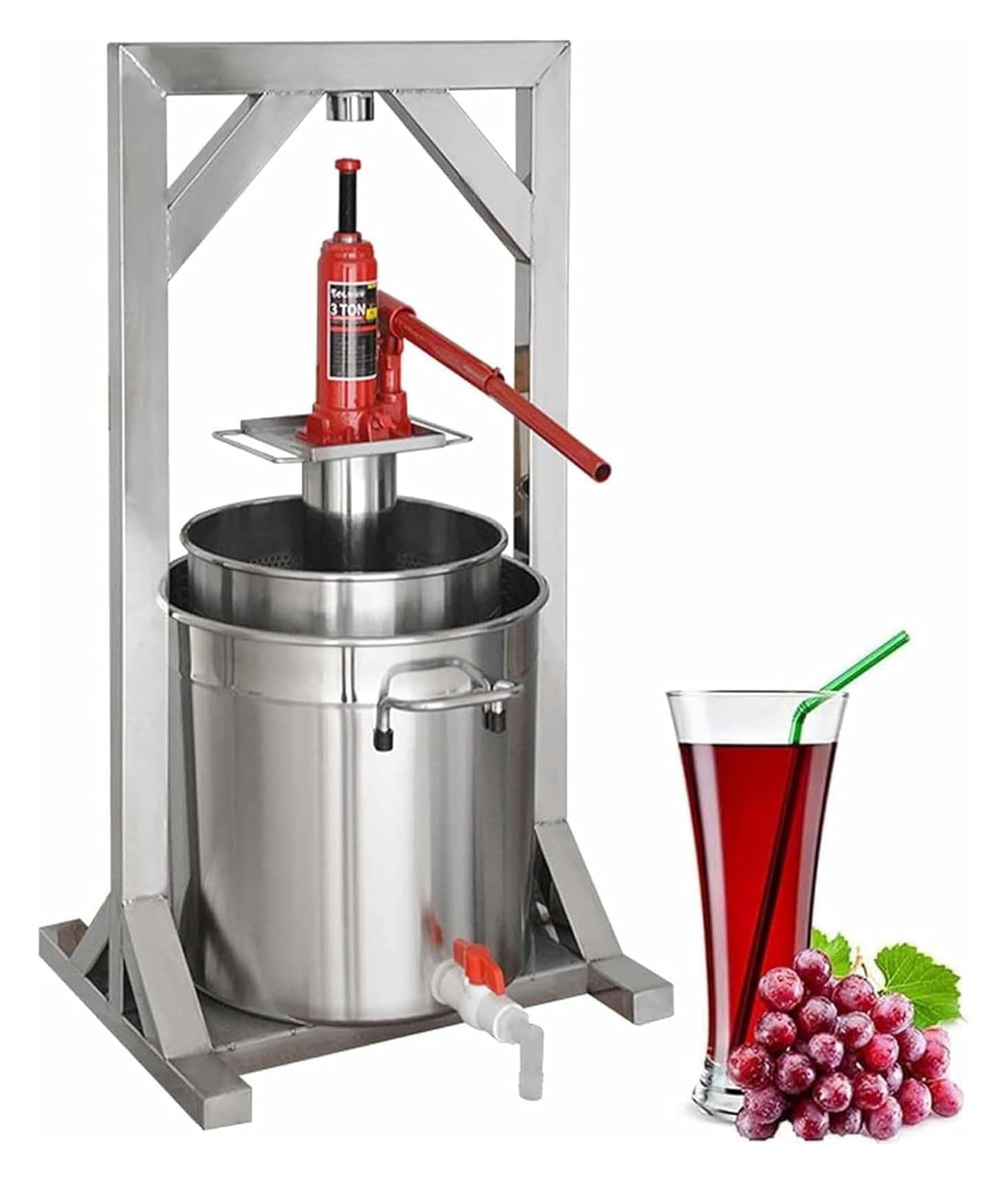 MYUYEE Cheese Fruit Manual Press,Juice Maker, Grape Crusher For Making,Family Restaurants,For Juice, (12L)