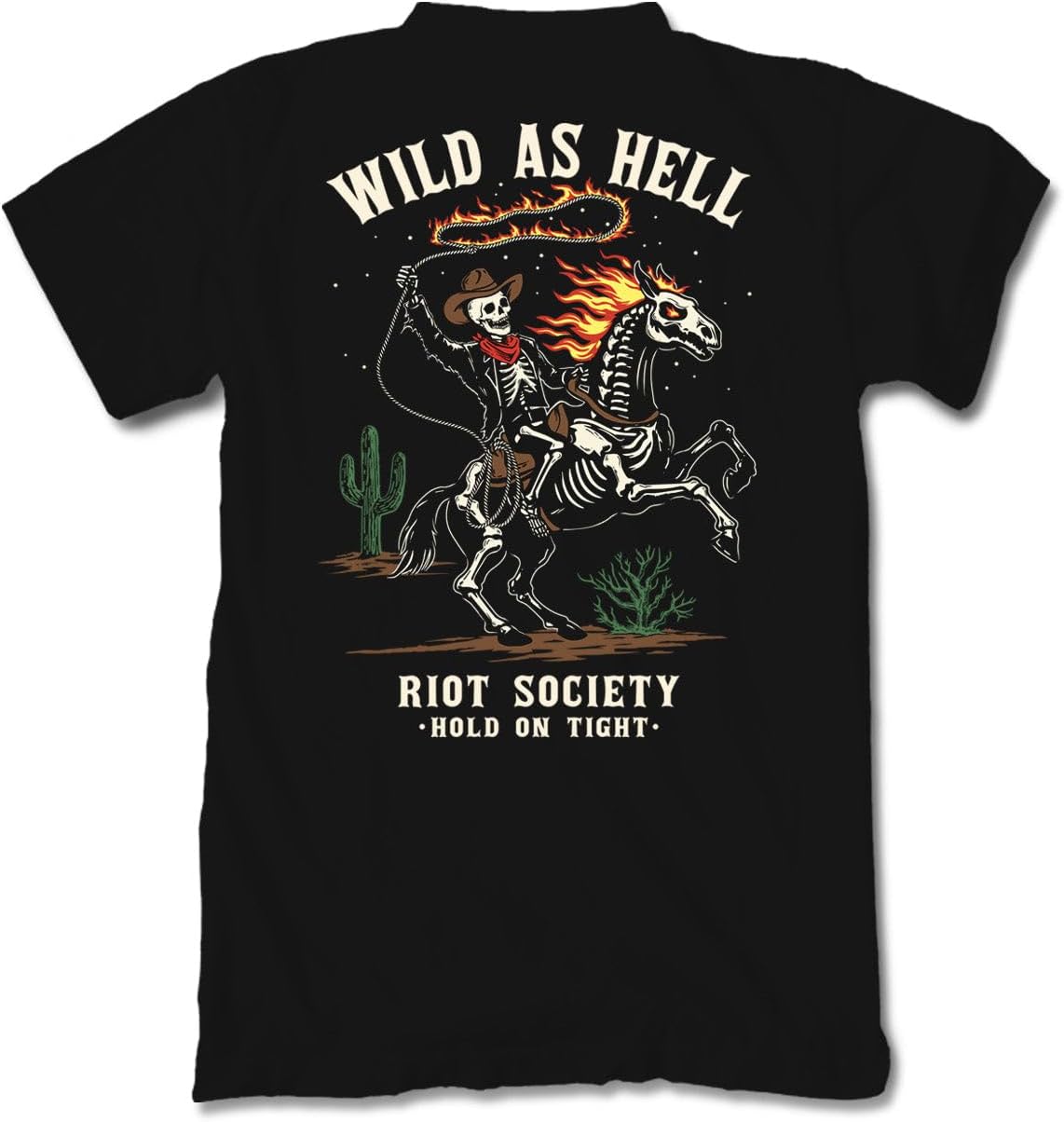 Wild as Hell Cowboy Skeleton (Black)