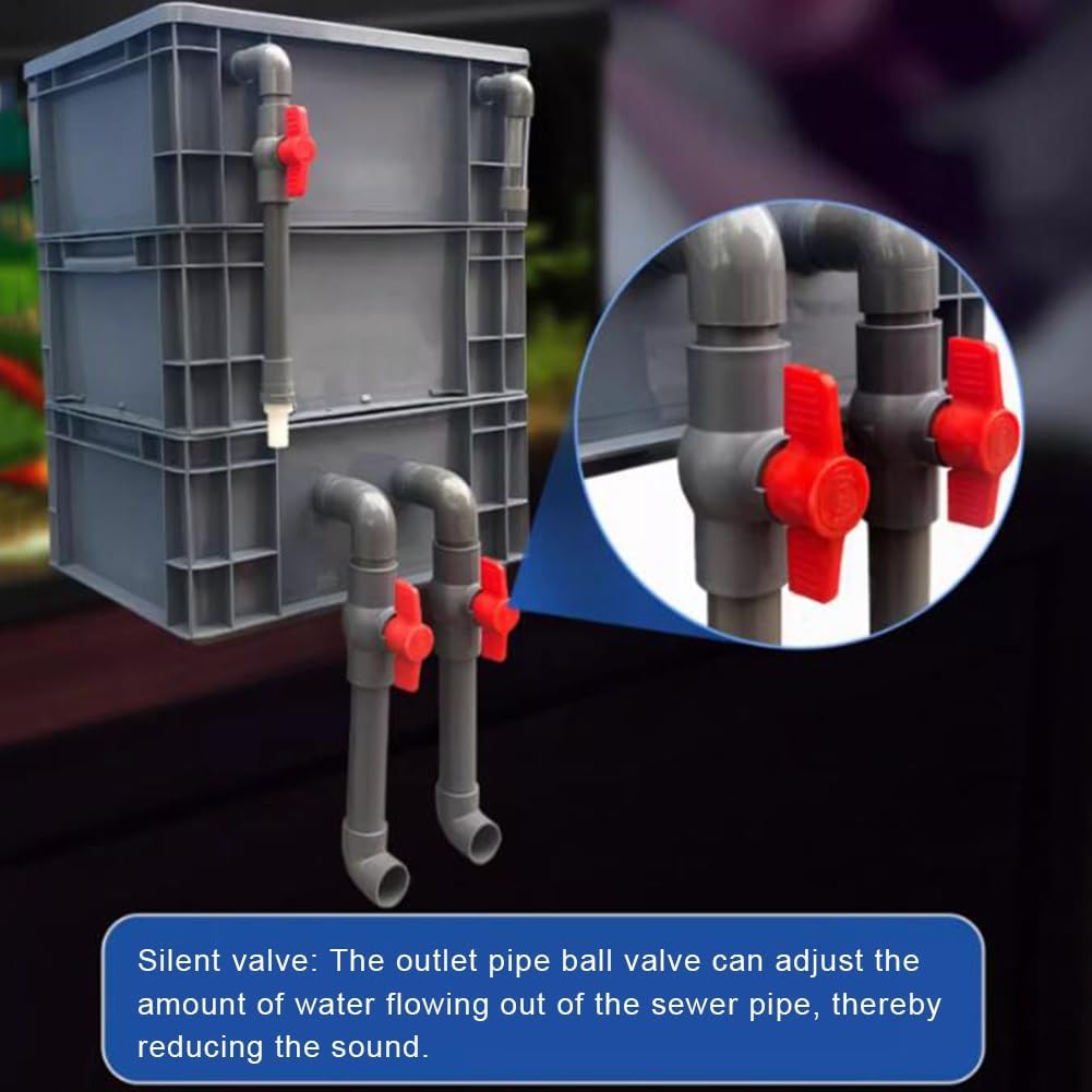 水槽用フィルターボックスキット グレー 複数サイズ（ウォーターポンプとフィルターメディアを除く）(11.81x7.87x13.38i