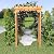 Donext 63 Inch Solid Wood Arbor,Garden Wood Trellis with Sturdy Construction, Garden Arch for Outdoor Ceremonies & Backyard Events(Light Brown)