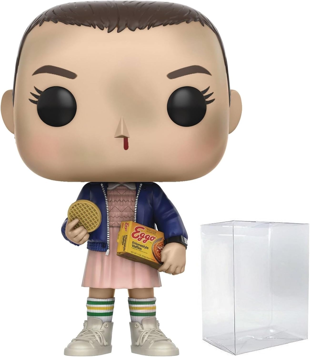 POP TV: Stranger Things - Eleven with Eggos Funko Vinyl Figure (Bundled with Compatible Box Protector Case), Multicolor, 3.75 inches