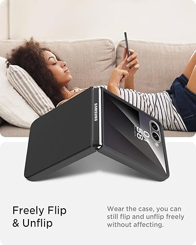 Miniatura 5 de Miimall Funda delgada para Galaxy Flip 7 con protector de pantalla integrado, grado militar, a prueba de golpes, a prueba de caídas, antiarañazos