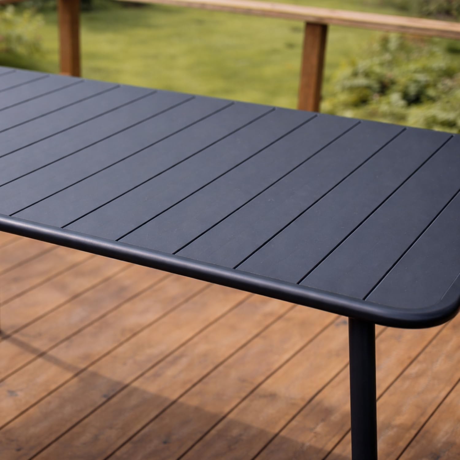 CONCEPT USINE Table de Jardin BERGAME 6 Places Gris 120 cm