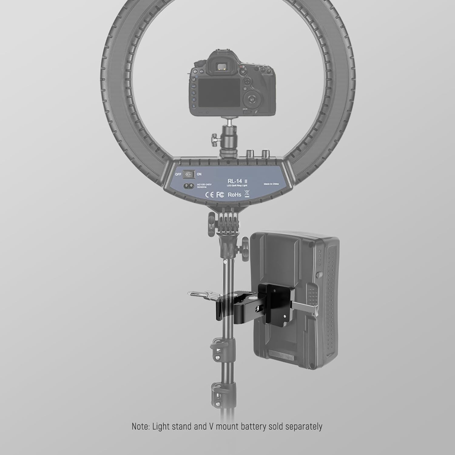 NEEWER V-Lock Battery Clamp with Tripod Clamp, Gimbal Holder and 15mm Rod, Compatible with FXLION Sony, Neewer V, PS006 Batteries
