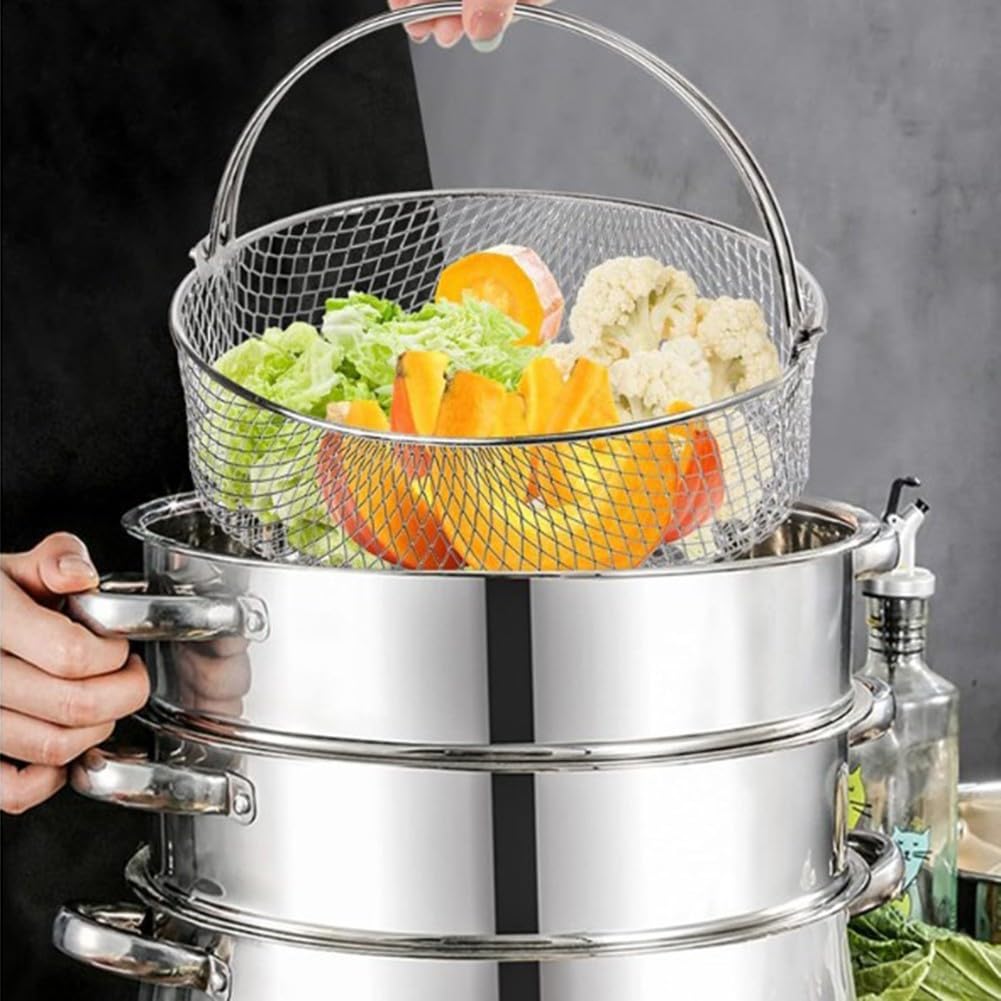 Scopri nuove ricette con i nostri cestini di ricambio per friggitrice ad aria, confezione da due accessori in rete per un facile utilizzo