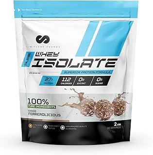 Limitless Pharma Pure Whey Isolate - Filtered Whey Isolate Protein Powder, 27 Grams of Protein Per Scoop, 30 Servings Per Container, 2LBS (Choco Ferrerolicious), 908 g (Pack of 1)