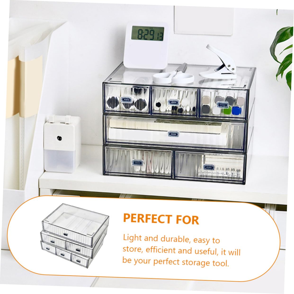 Organizer Da Scrivania Cassetto Cassetto Portaoggetti in Plastica Scatola Portaoggetti Per Cancelleria E Prodotti Per Trucco Piccolo Organizer Per Cassetti Da Scrivania