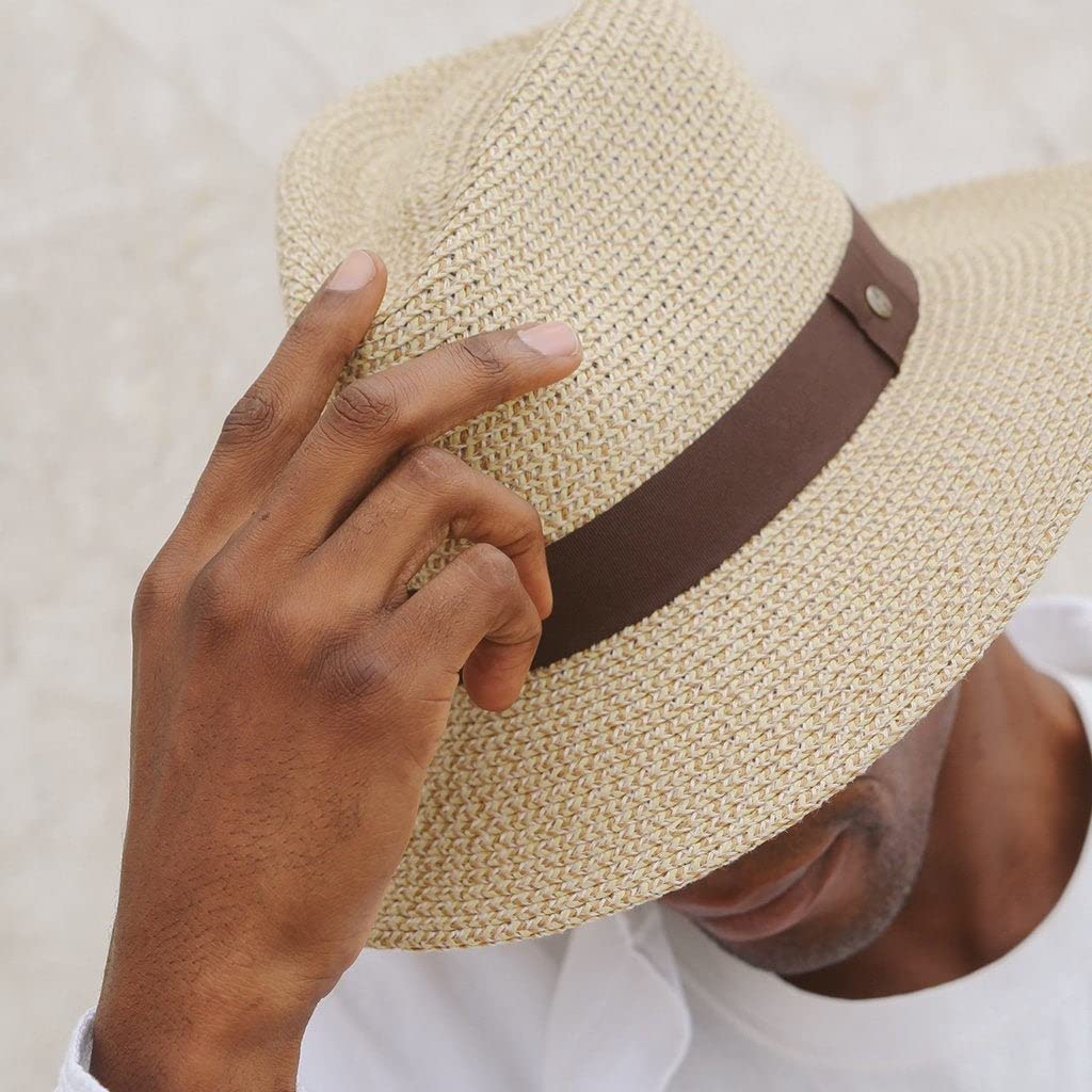 Oscar Fedora Moderne Femme et Homme Chapeau de Soleil Anti UV M/58cm et L/61cm Taille Réglable