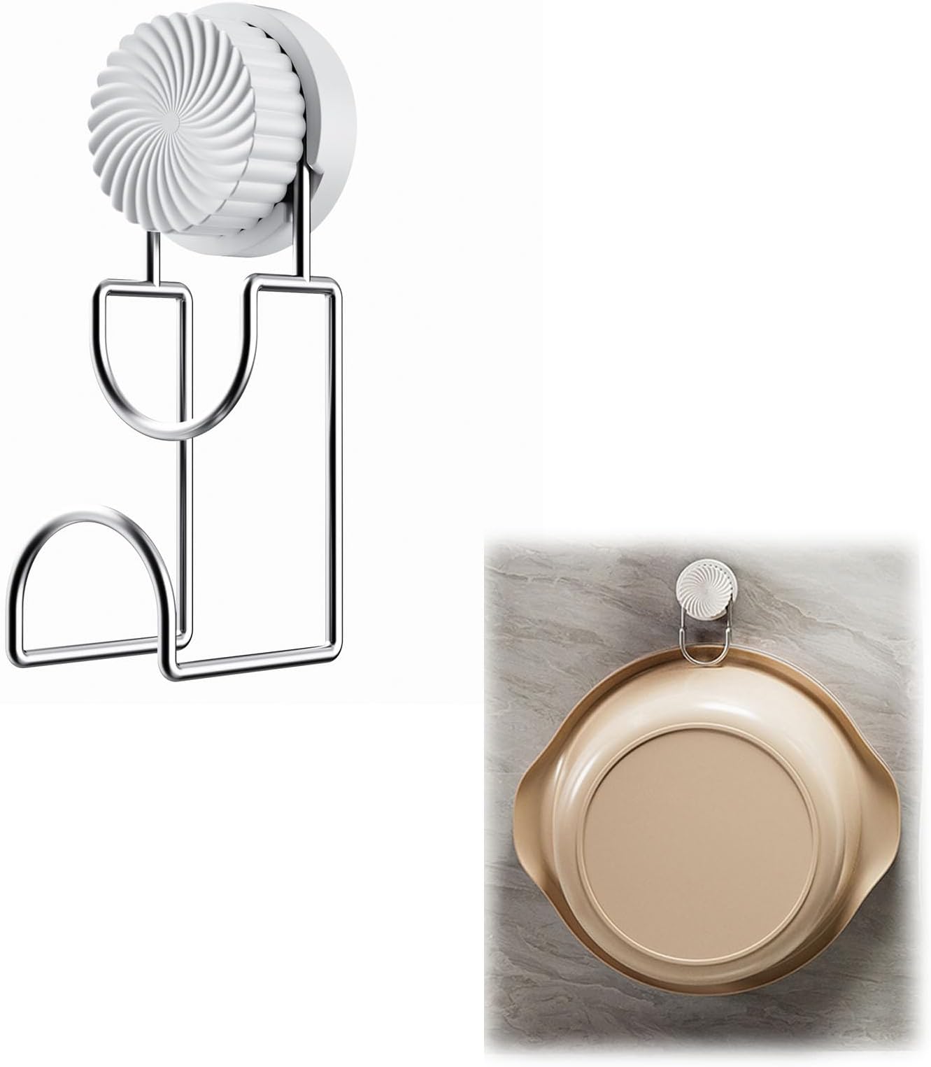 Basin Hook, Hot Water Bowl Holder, Suction Cup Type, Wall Hook, No Drilling Required, For Bathtubs, Hanging Small Items, Won't Damage Walls, Can Be Used Repeatedly, Suction Wall Hook, Kitchen