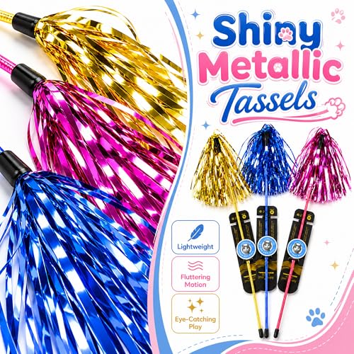 Jouet interactif pour chat Aduck avec pompons multicolores pour chaton